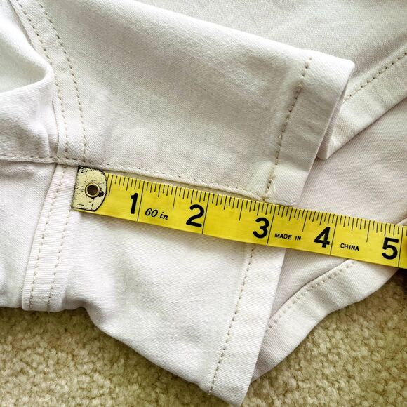 Isabel Maternity Ingrid & Isabel Cream Midi Shorts Size 10 Stretch 36" Waist - Picture 8 of 10